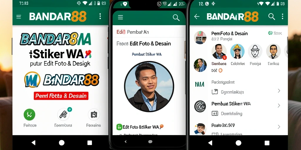 Tampilan antarmuka BANDAR88 untuk membuat stiker WA yang menarik.