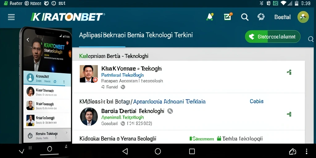Antarmuka aplikasi KRATONBET yang menarik dan informatif.