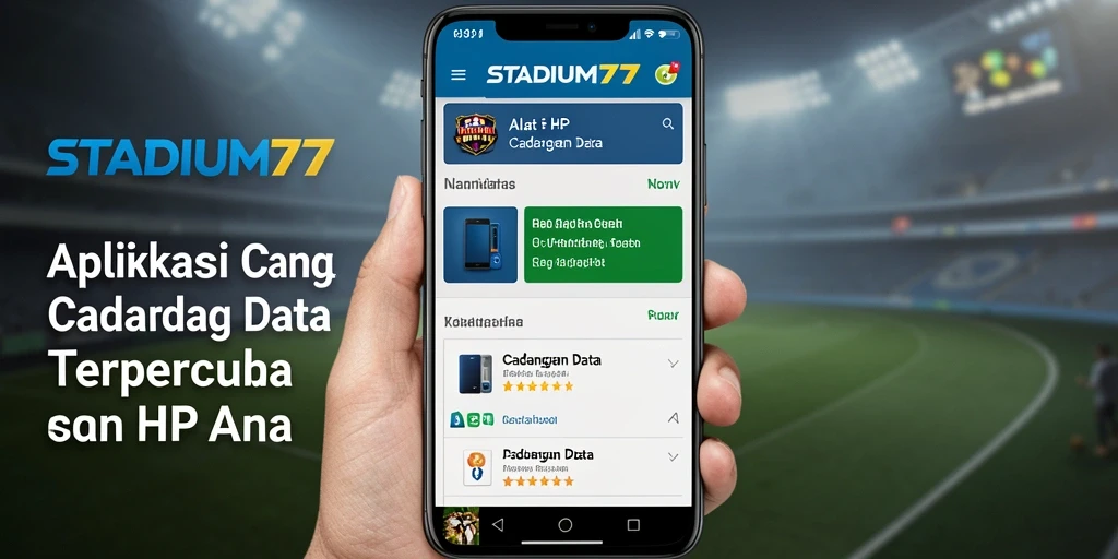 Antarmuka STADIUM77 yang ramah pengguna untuk cadangan data.
